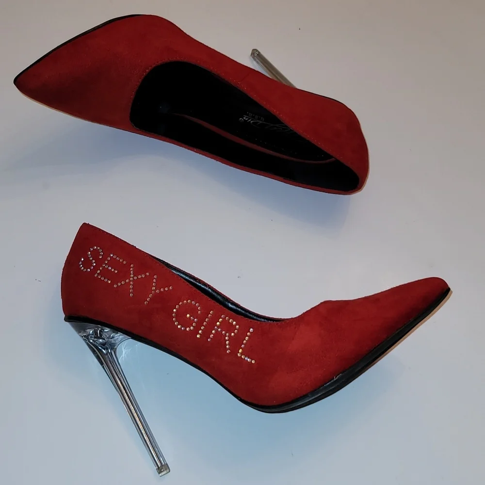 Red Crystal "Sexy Girl" High Heels ๐ - Picture 3 of 16